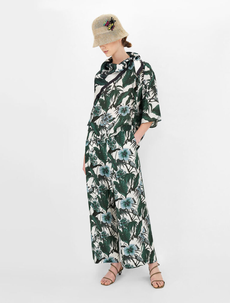 Silk crêpe de chine blouse, green - WEEKEND MAX MARA