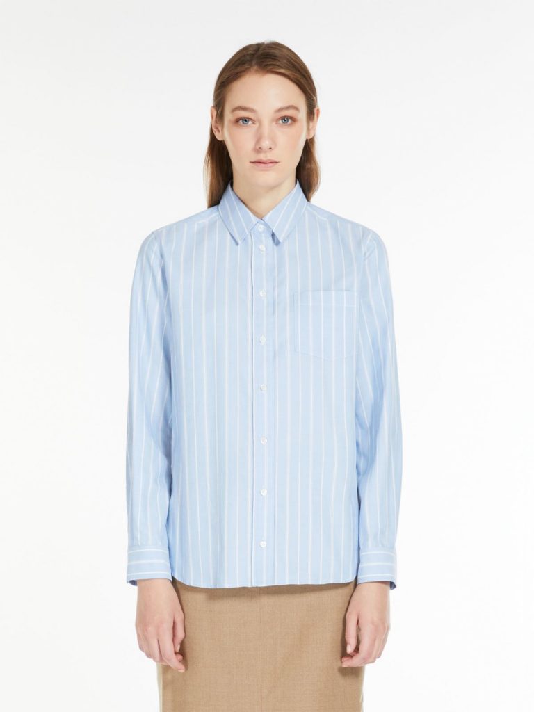 Cotton Oxford shirt, light blue – WEEKEND MAX MARA – Le Studio Chantilly