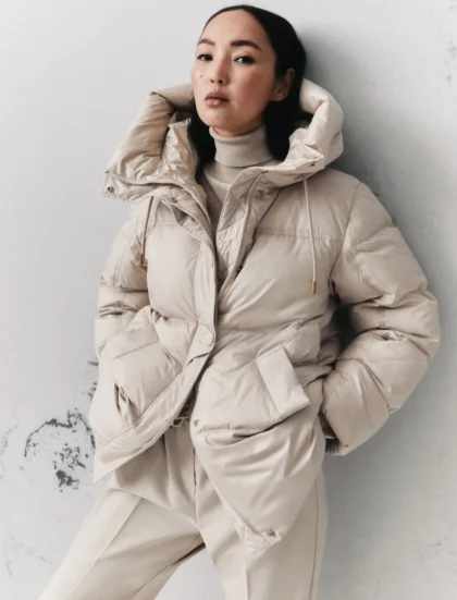 Doudoune imperméable, gris tourterelle - MARELLA MONOCHROME